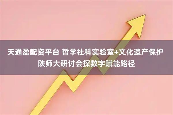 天通盈配资平台 哲学社科实验室+文化遗产保护 陕师大研讨会探数字赋能路径